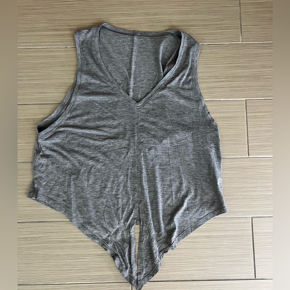 Lululemon front tie tank - grey - size 6